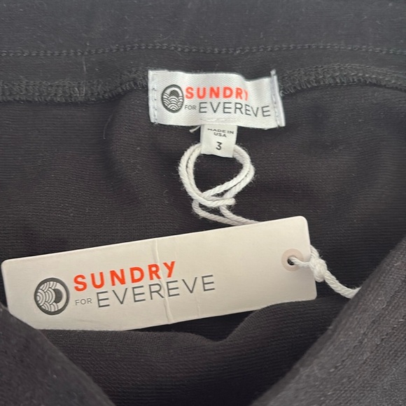 Sundry Evereve black drawstring bungee cord black m it skirt w pockets leisure - Picture 8 of 16